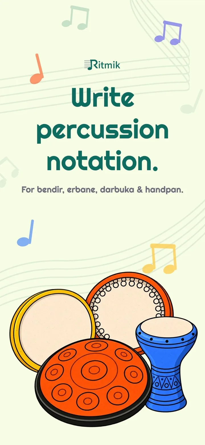Ritmik store screenshot: Write percussion notation