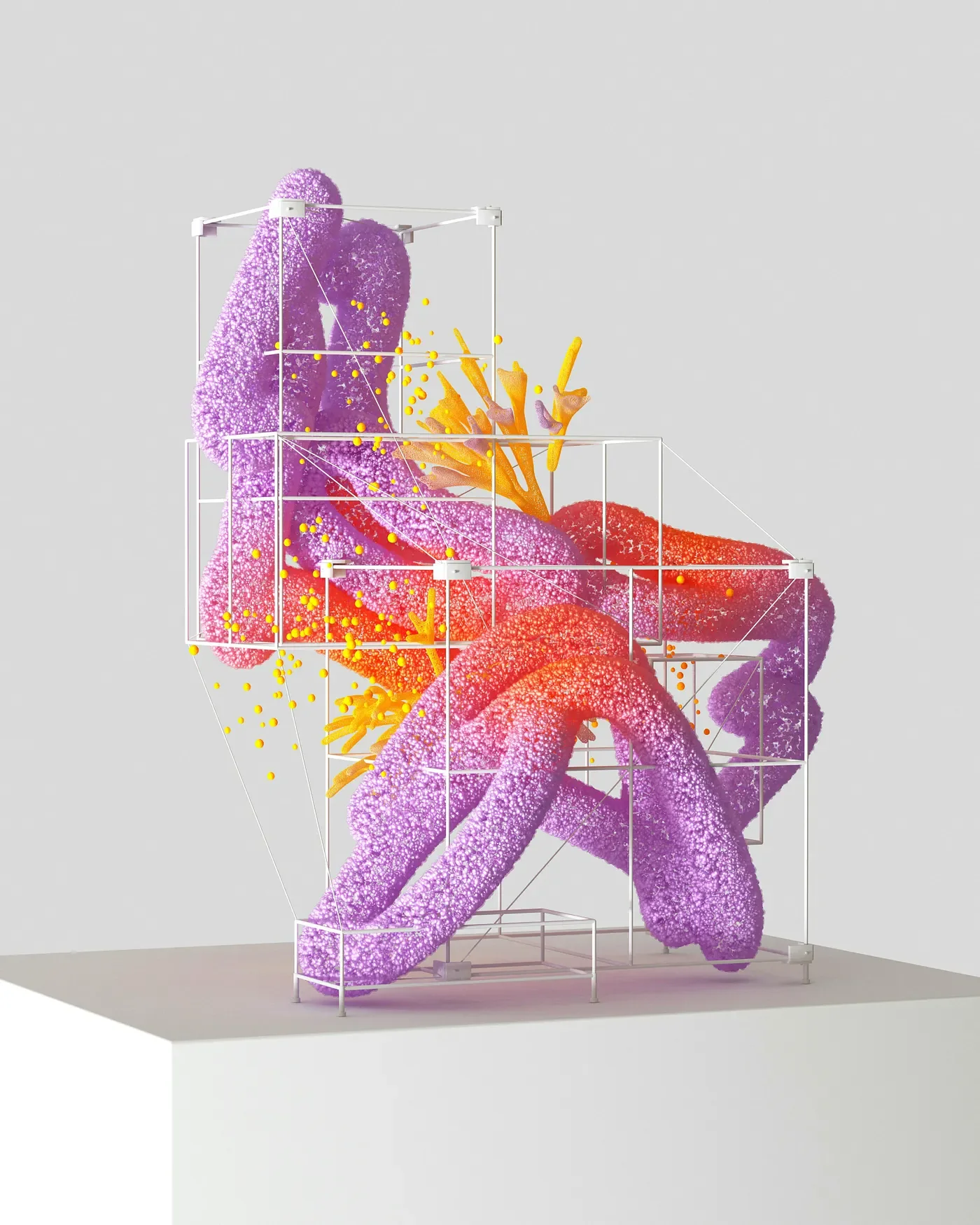 Colorful abstract sculpture