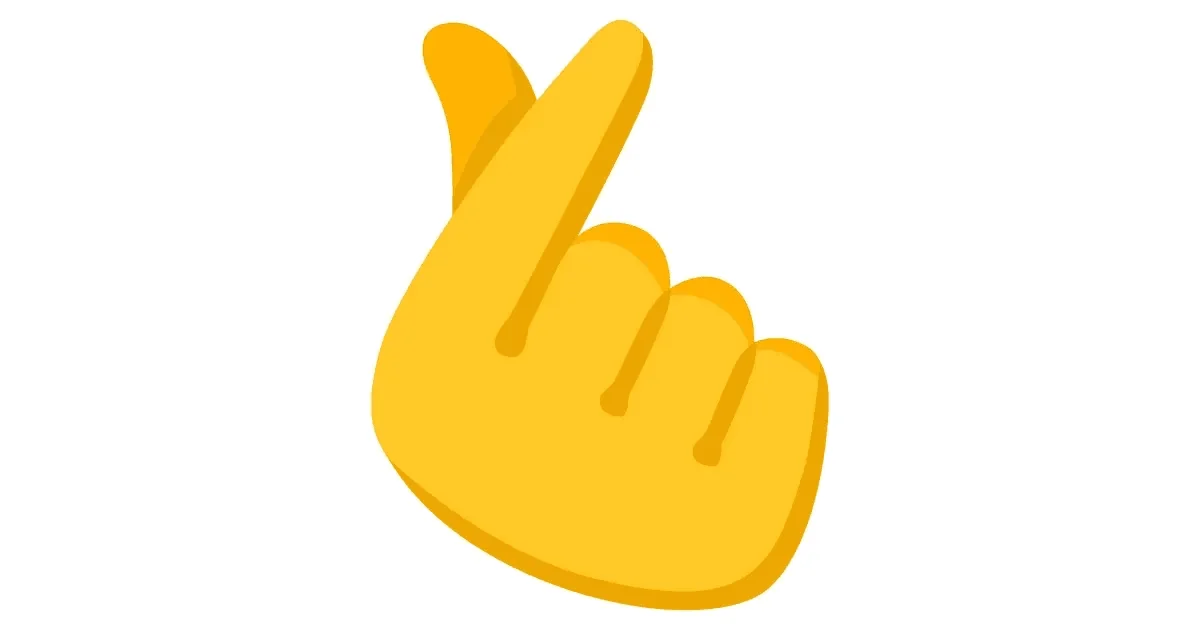 Finger heart hand gesture emoji