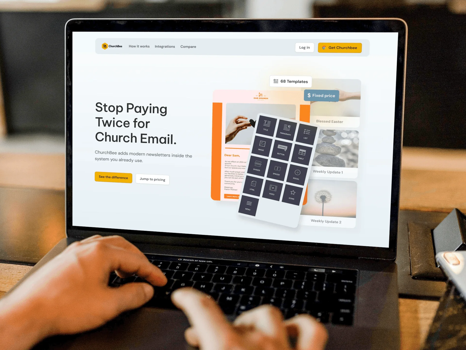 ChurchBee browser extension and website for church newsletters