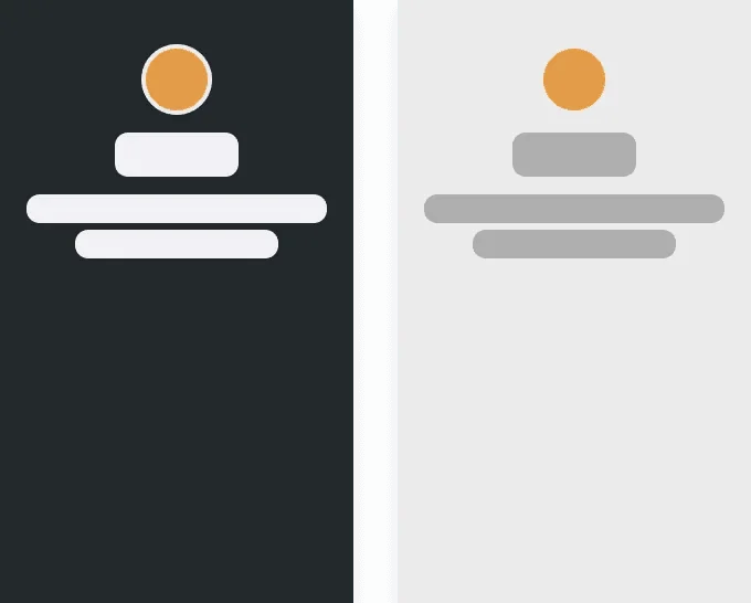 Dark and light interface examples